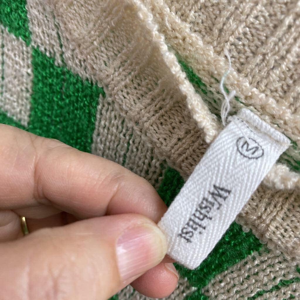 GREEN AND CREAM CHECKED
