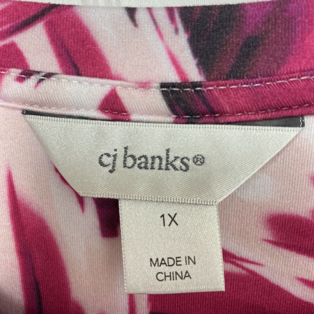 *L/S BASIC TOP WITH FLORAL PATTERN GATHERED AT WRIST