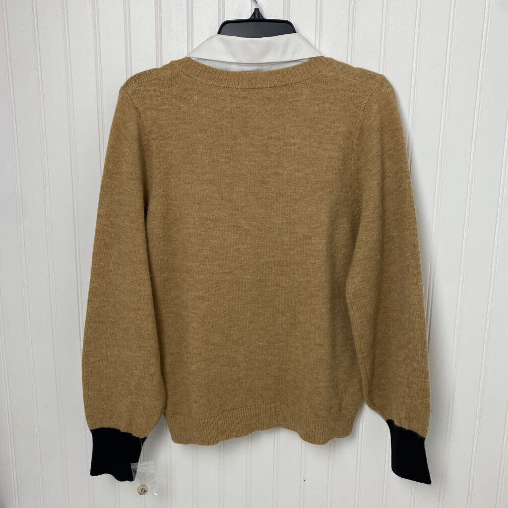 *COLLARED V NECK SWEATER