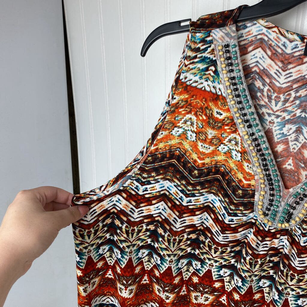 AZTEC PRINT KNIT TOP