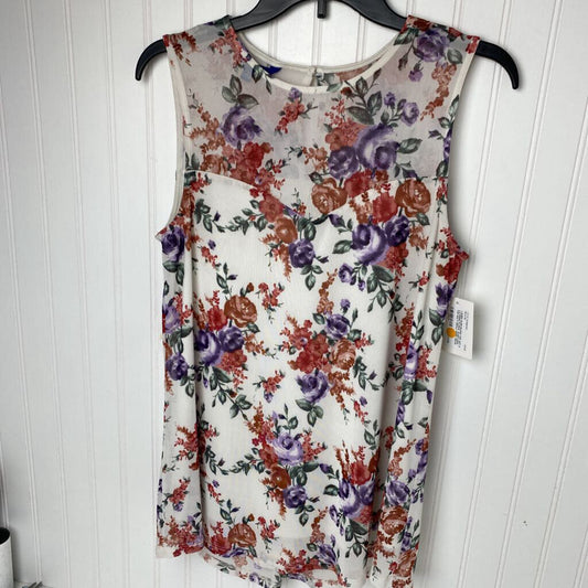LAYERED FLORAL SLEEVLESS TOP