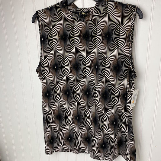GEOMETRIC MOCK NECK TANK TOP