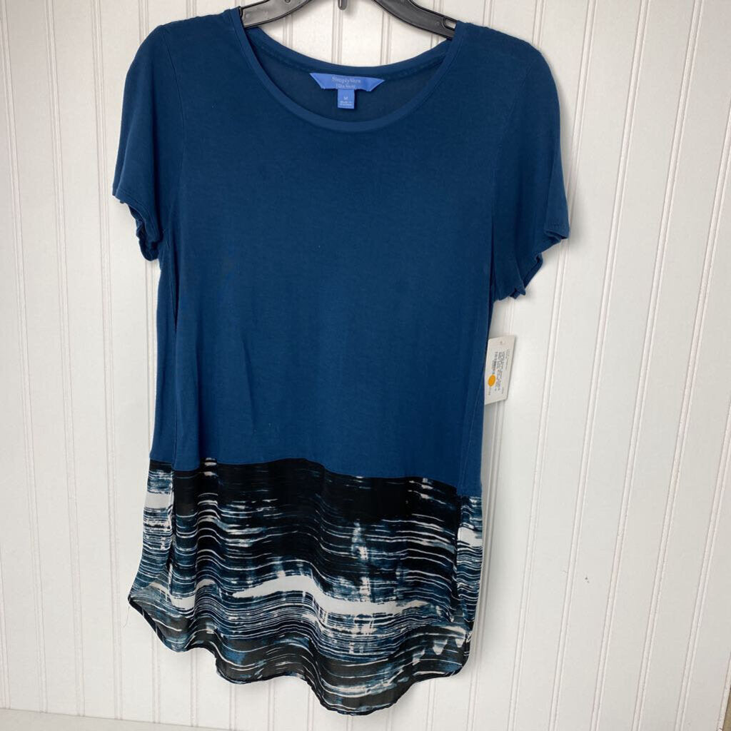 SHORT SLEEVE KNIT BLOUSE