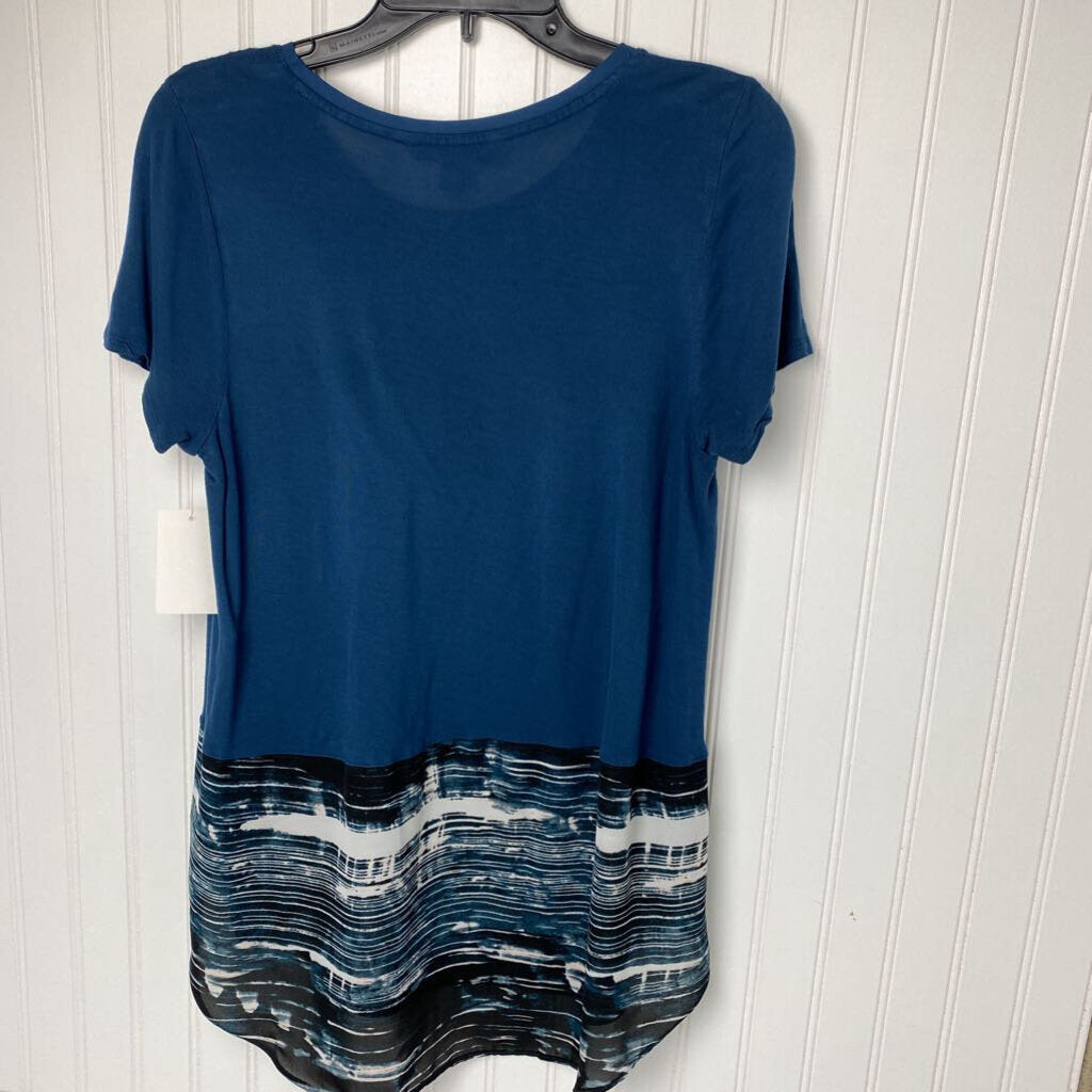 SHORT SLEEVE KNIT BLOUSE