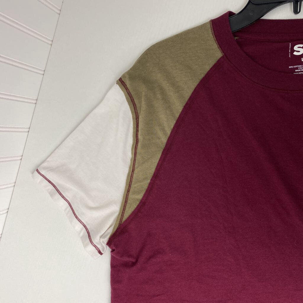 TRI COLORED SHORT SLEEVED
