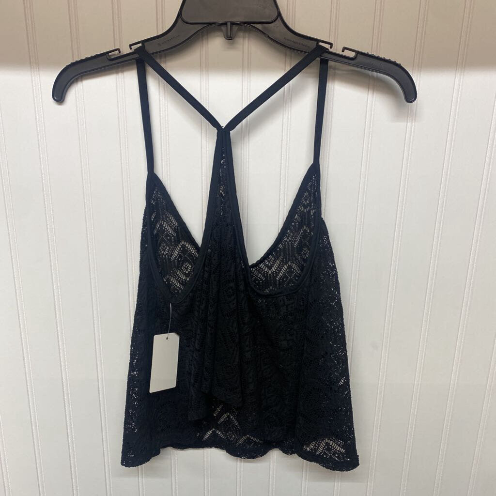 CROP LACE SWIM COVER UP