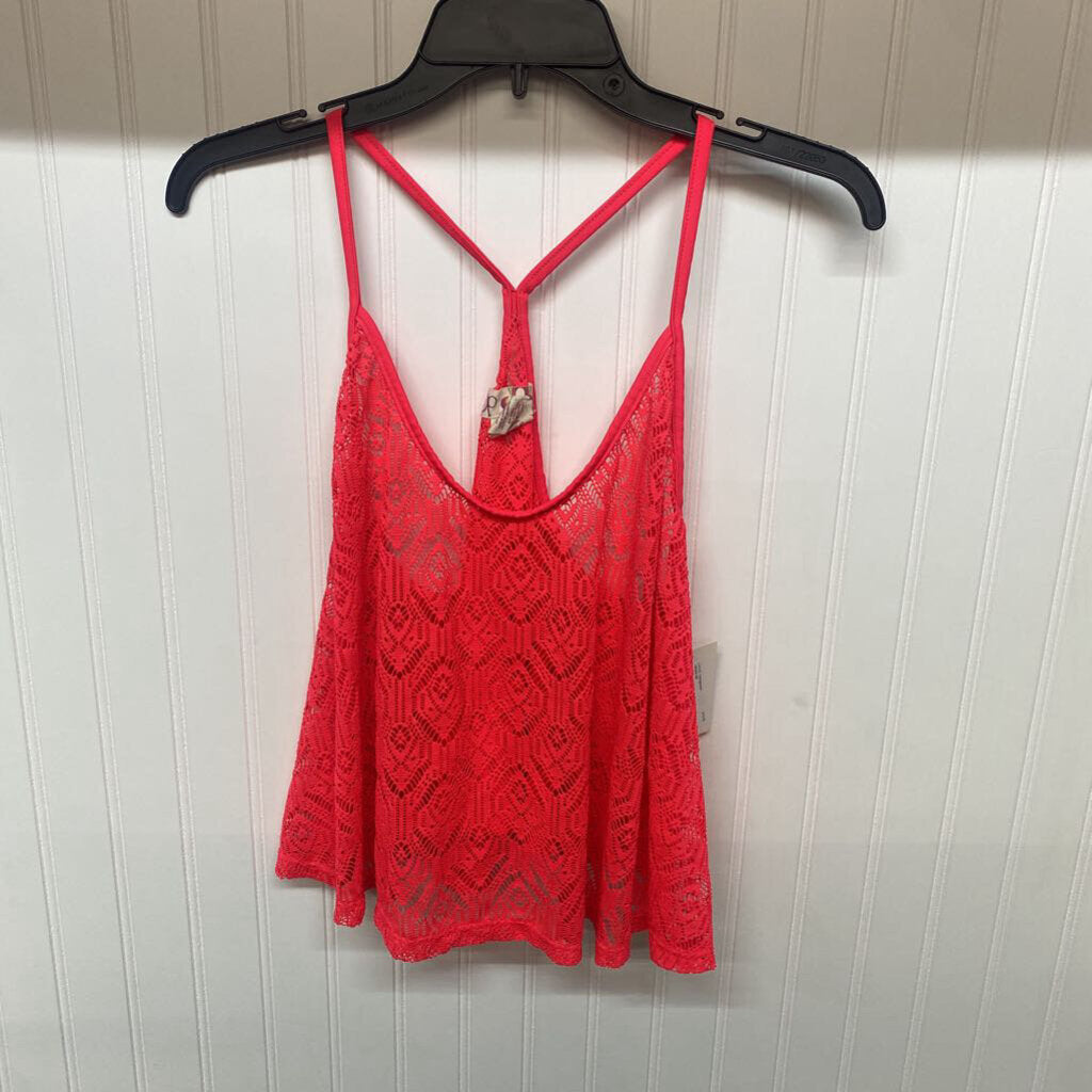 CROP LACE SWIM COVER UP