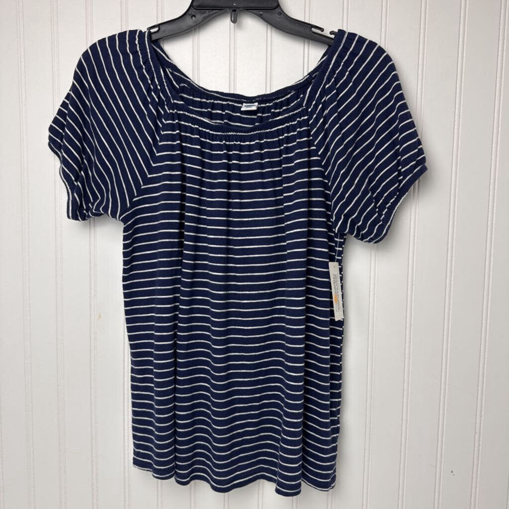 SHORT SLEEVE KNIT BLOUSE