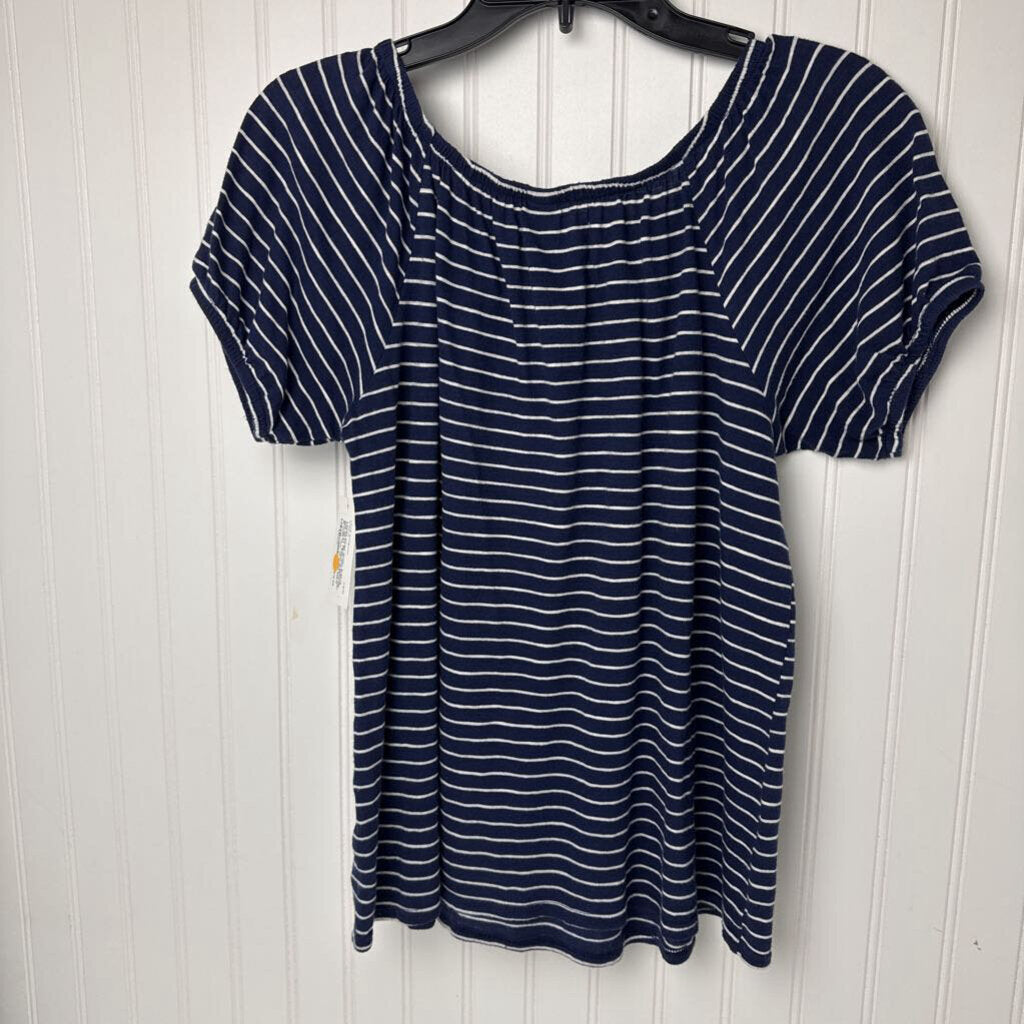 SHORT SLEEVE KNIT BLOUSE