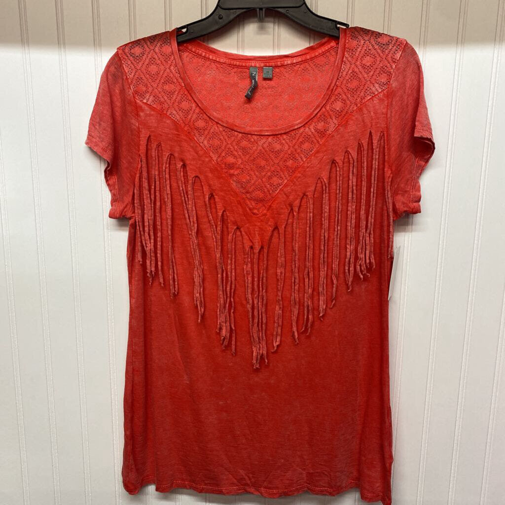SHORT SLEEVE FRINGED TEE