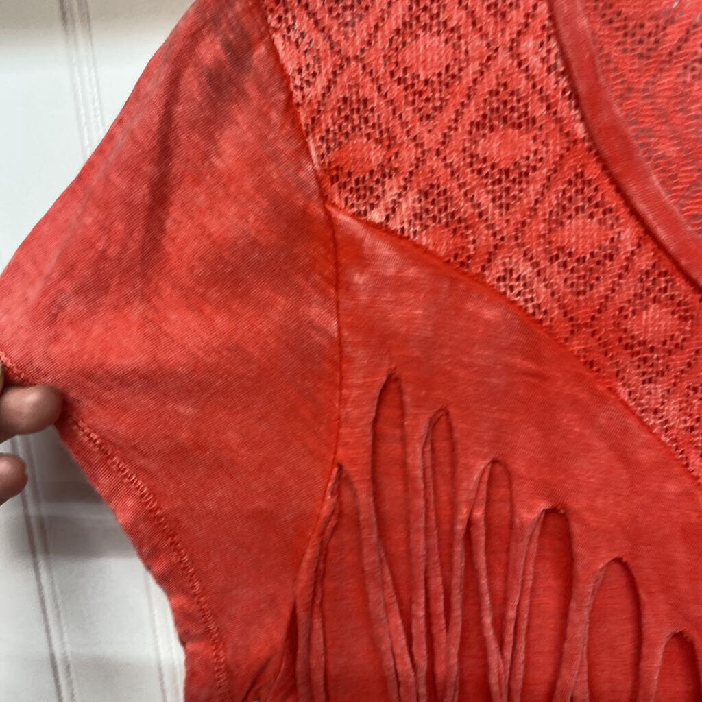 SHORT SLEEVE FRINGED TEE