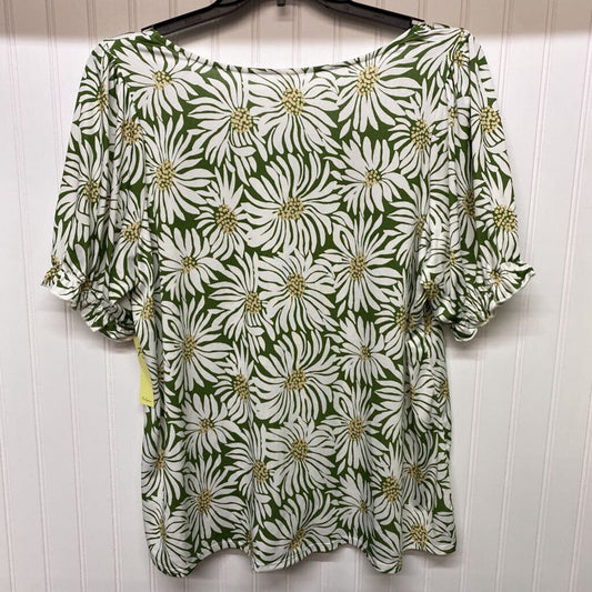 FLORAL V NECK SHORT SLEEVED TOP