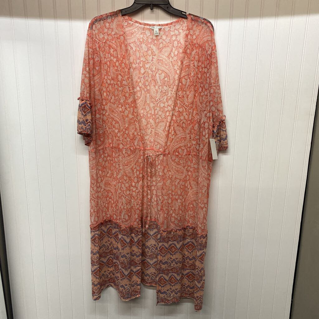 SHEER PRINTED CARDIGAN