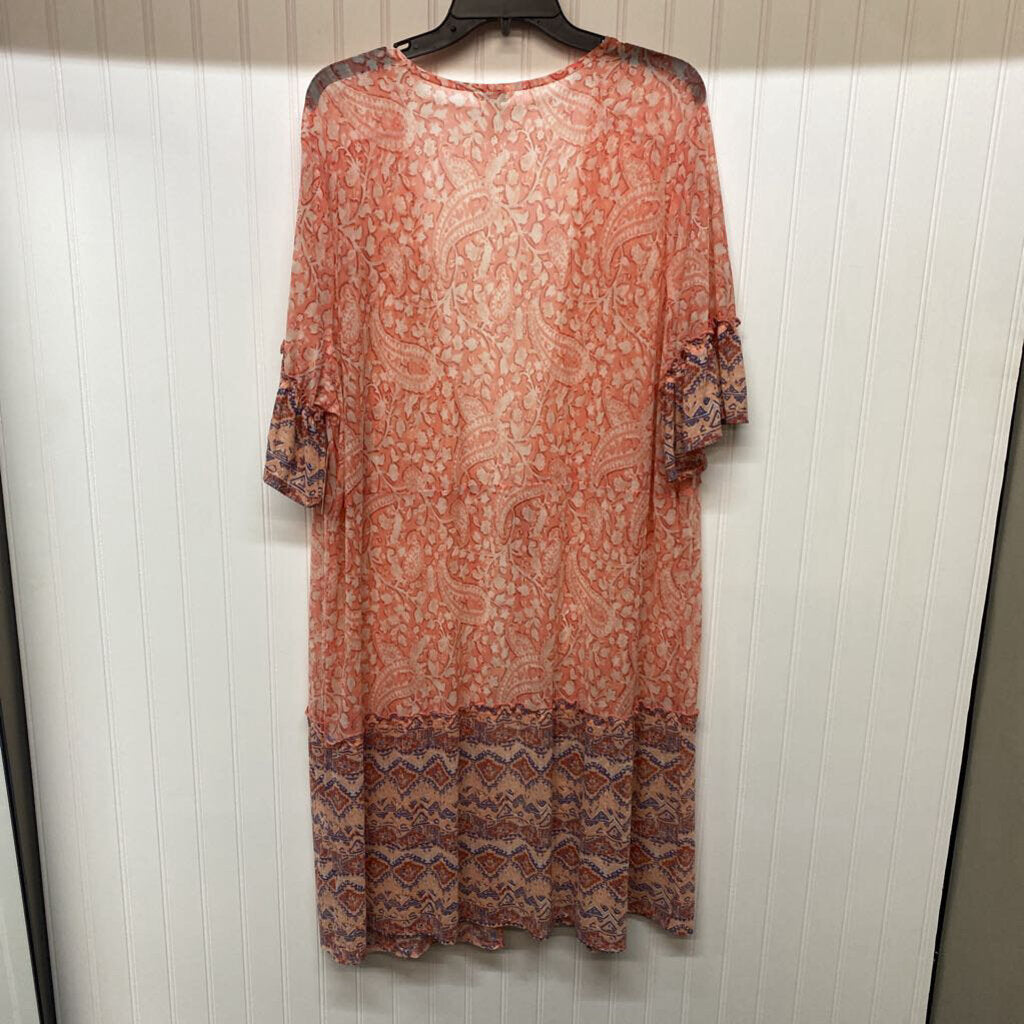SHEER PRINTED CARDIGAN