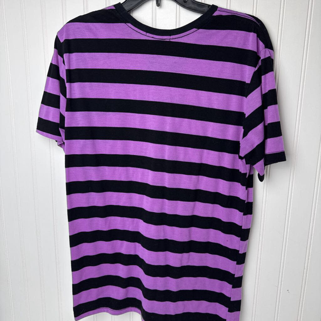 BLK & PURPLE SHORT SLEEVED