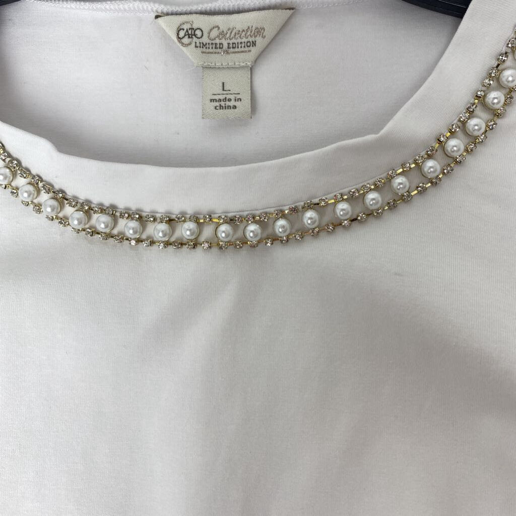 PEARL NECK SHORT SLEEVED
