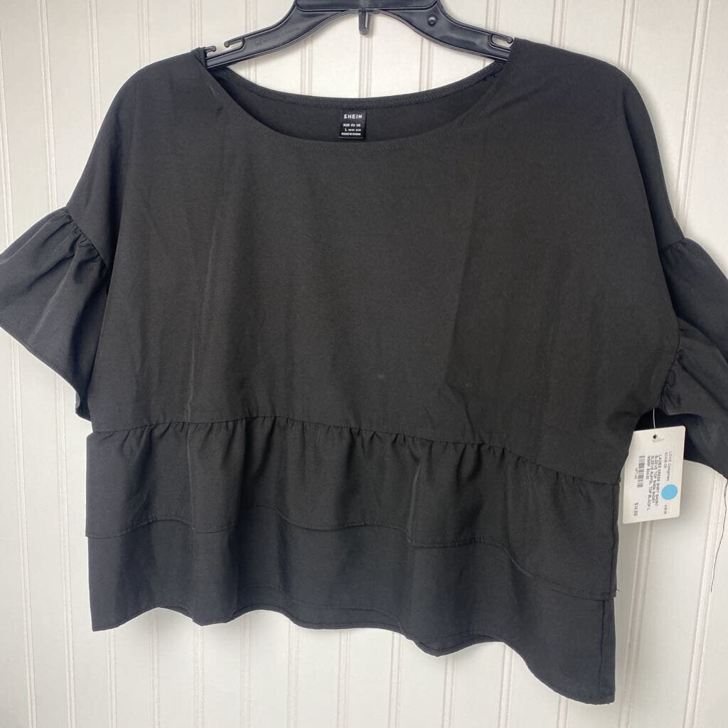 SHORT SLEEVE RUFFEL TOP