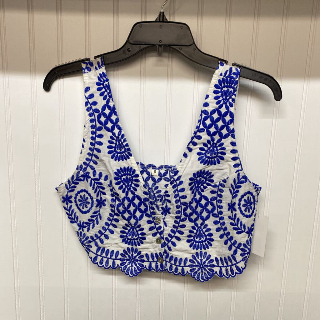 FRONT BUTTON HALTER TOP