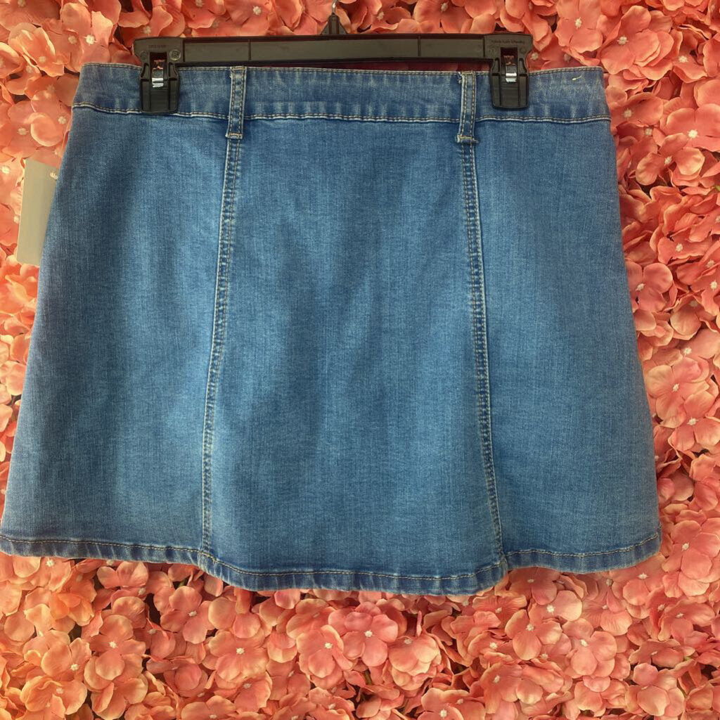 ALTAR'D STATE LADIES BUTTON UP DENIM SKIRT SMALL