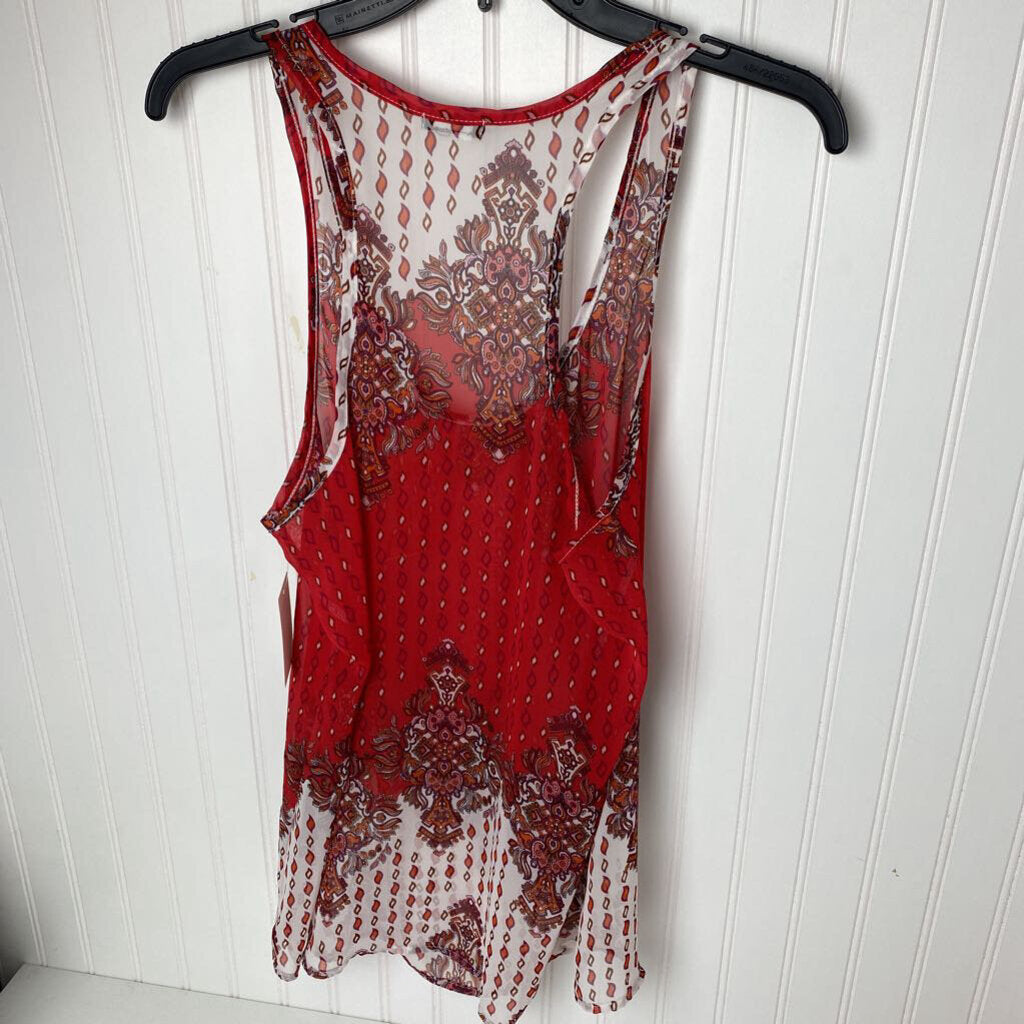 SLEEVELESS SHEER TOP