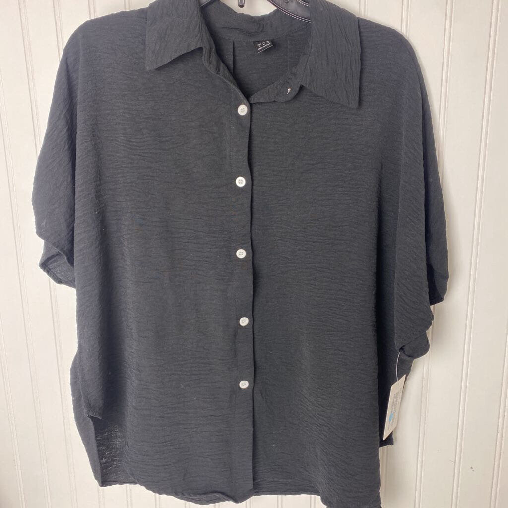 LADIES BUTTON DOWN SHORT SLEEVE SHIRT
