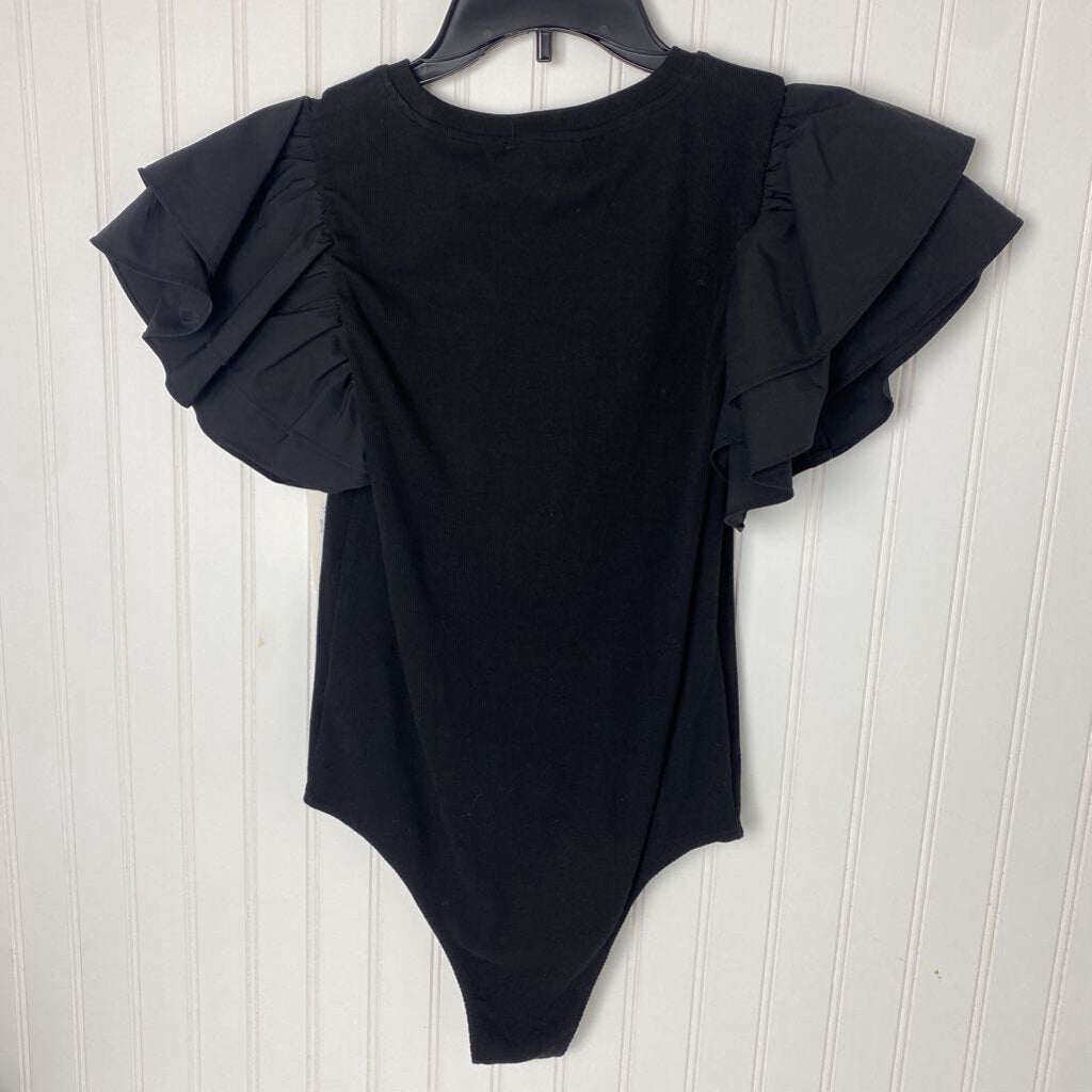 RUFFLE SLEEVE BODYSUIT