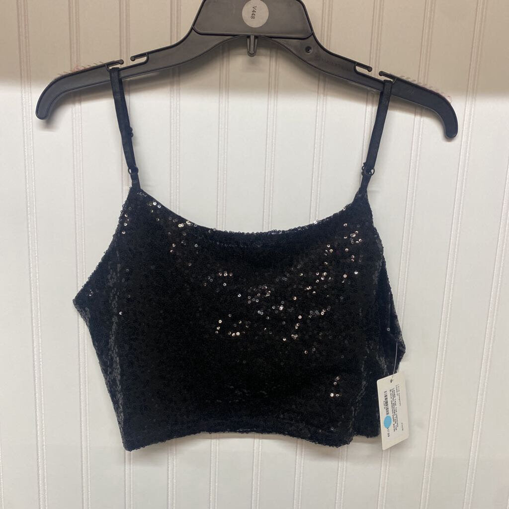CROPPED SEQUINED TANK TOP