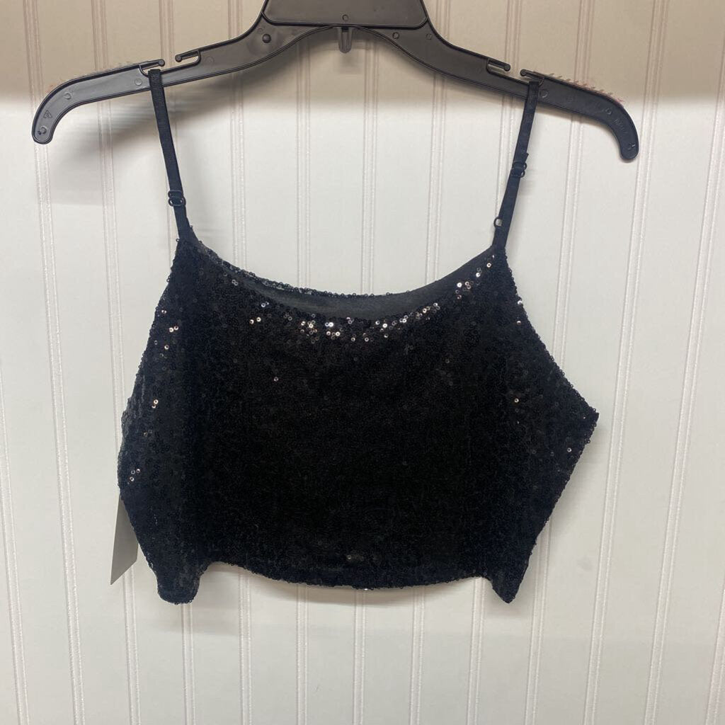 CROPPED SEQUINED TANK TOP