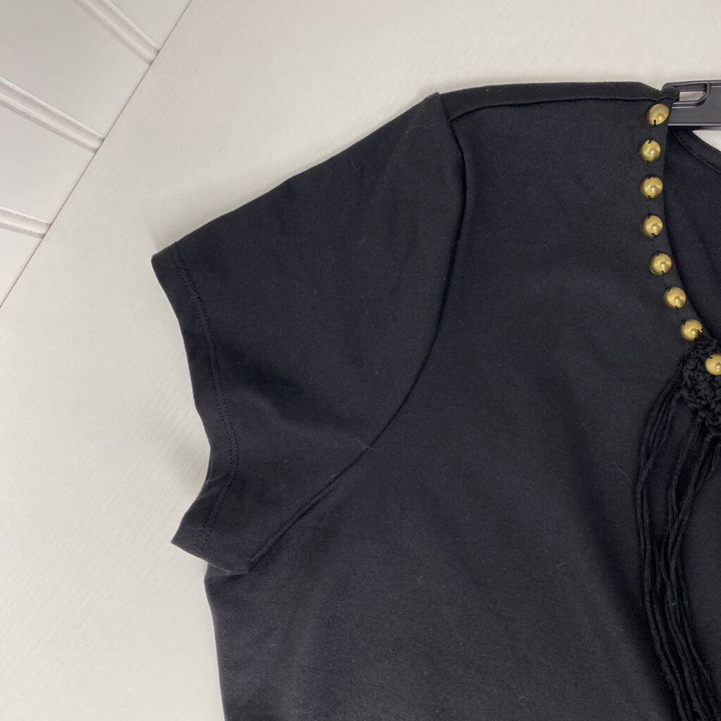 TASSEL SHORT SLEEVE TOP