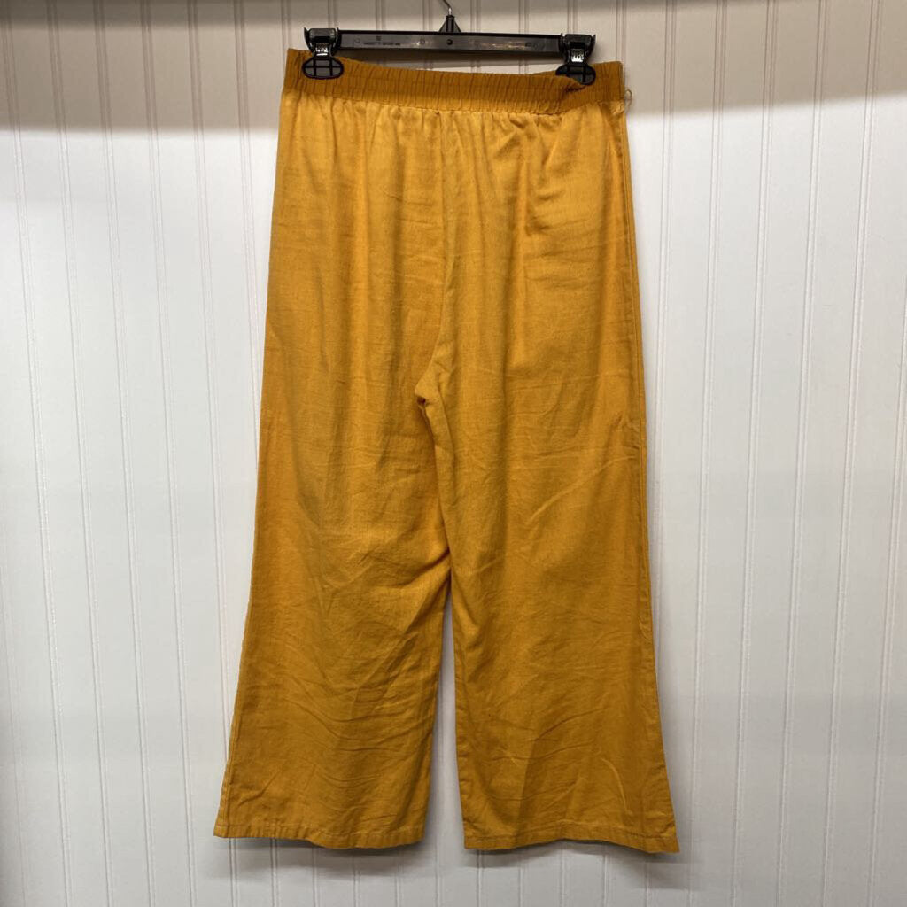 FLAT FRONT LINEN PANTS
