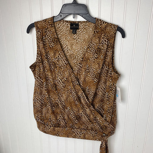 V NECK SLEEVELESS WRAP TOP