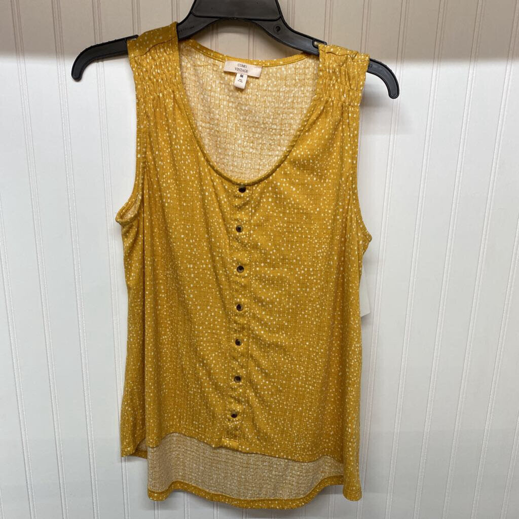 BUTTON FRONT SLEEVELESS TANK