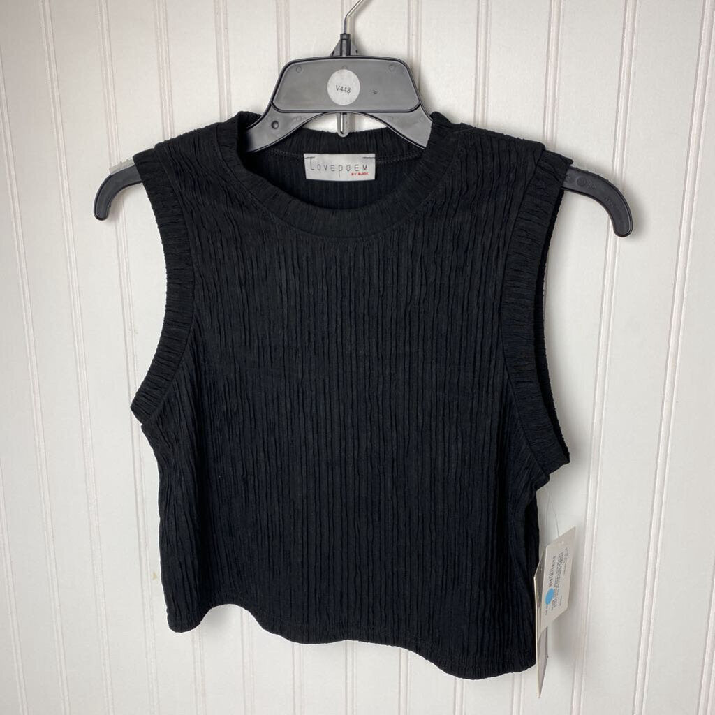 SLEEVLESS RIBBED CROP TOP