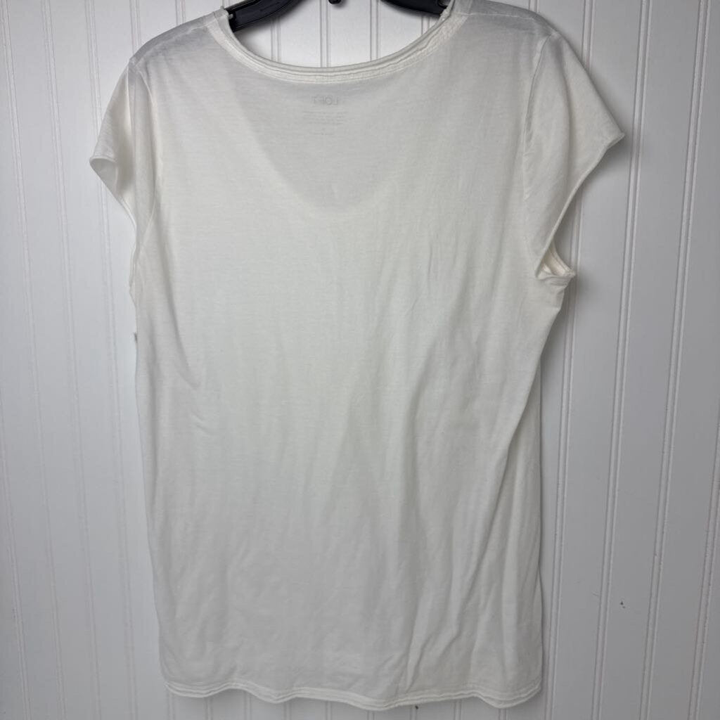 CAP SLEEVED V NECK