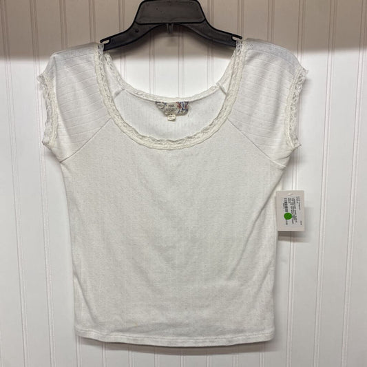 RIBBED W/LACE TOP