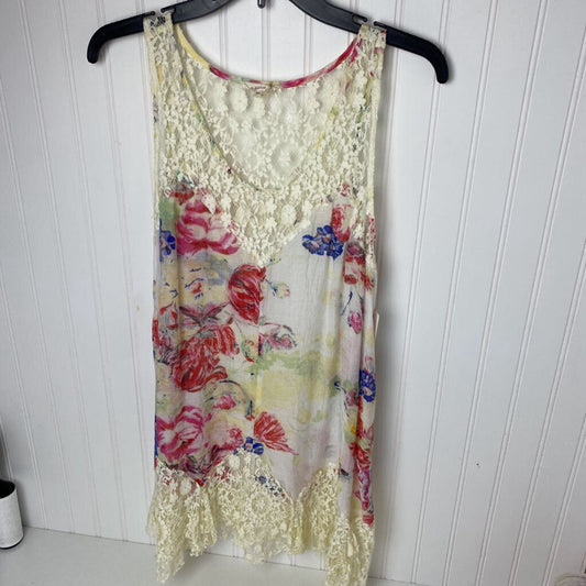 SHEAR WITH LACE TRIM FLORAL
