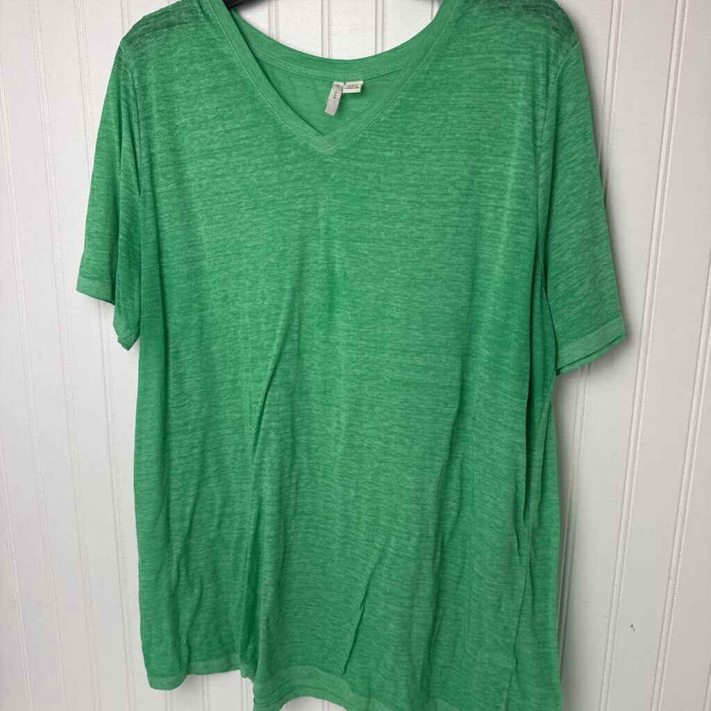 SHORT SLEEVED V NECK