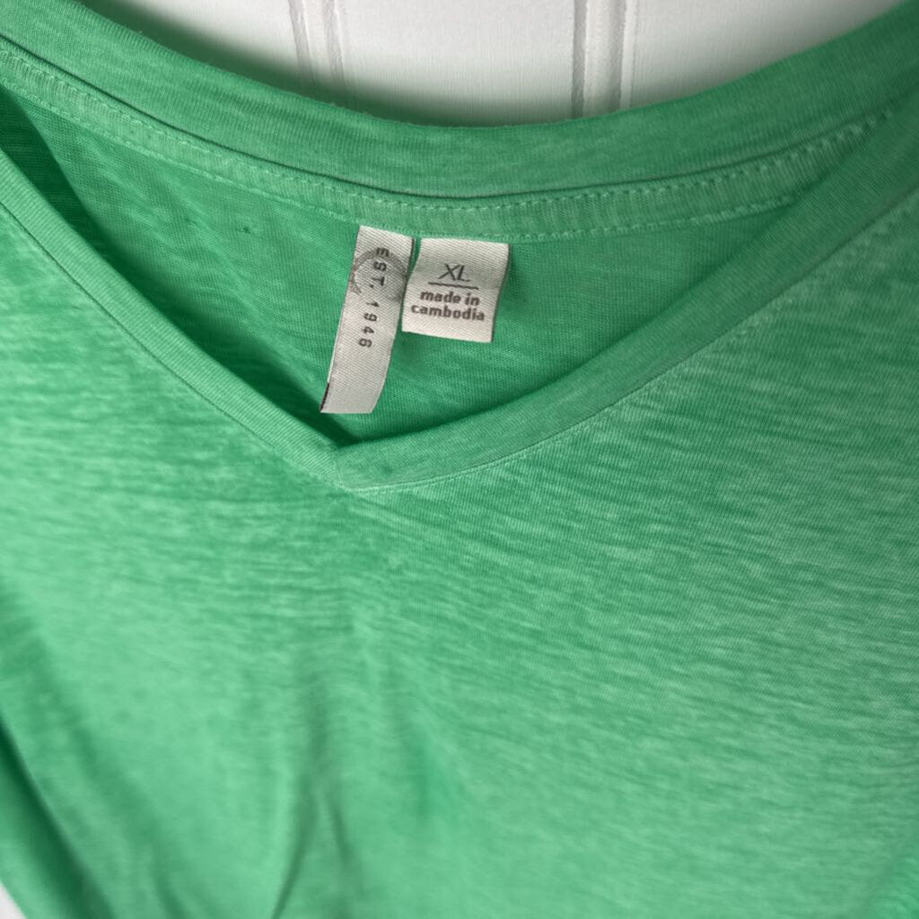 SHORT SLEEVED V NECK
