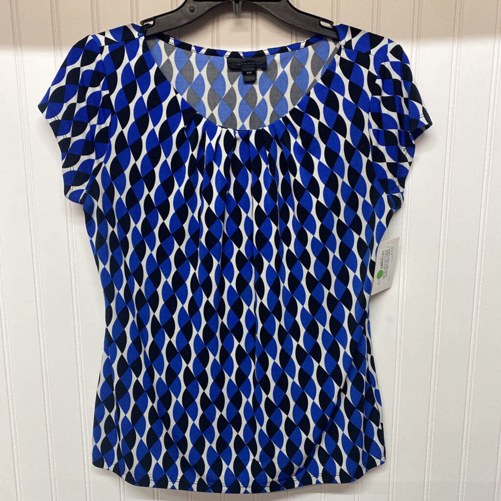 SHORT SLEEVE KNIT BLOUSE