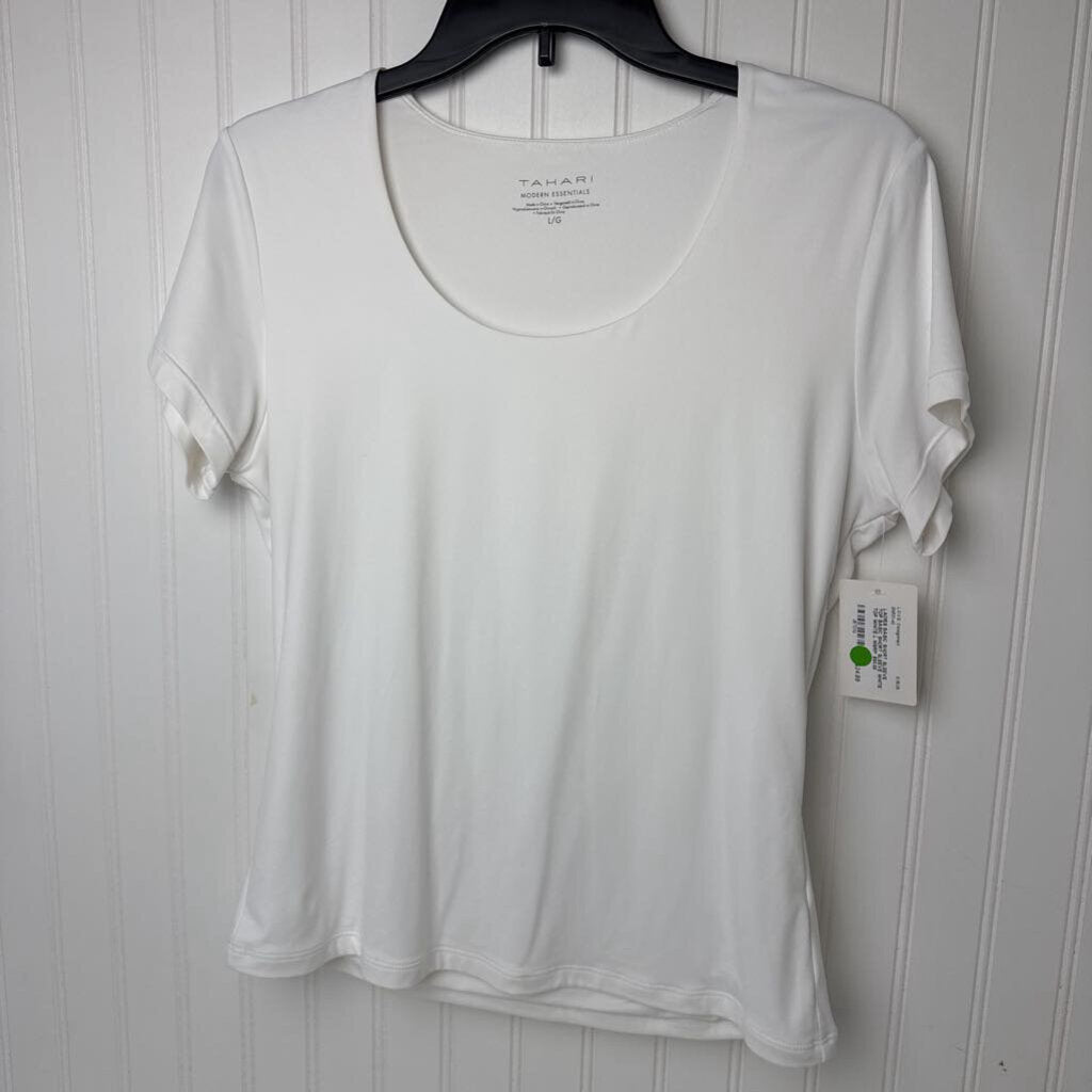 BASIC SHORT SLEEVE WHITE TOP