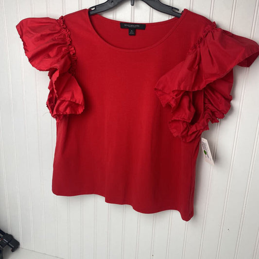RUFFLE SLEEVE DRESS SHIRT