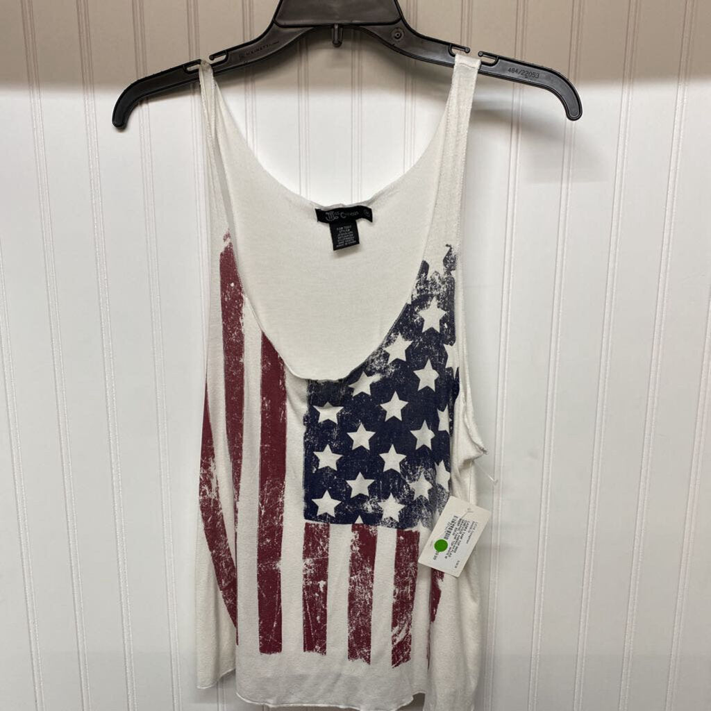 AMERICAN FLAG GRAPHIC TANK TOP