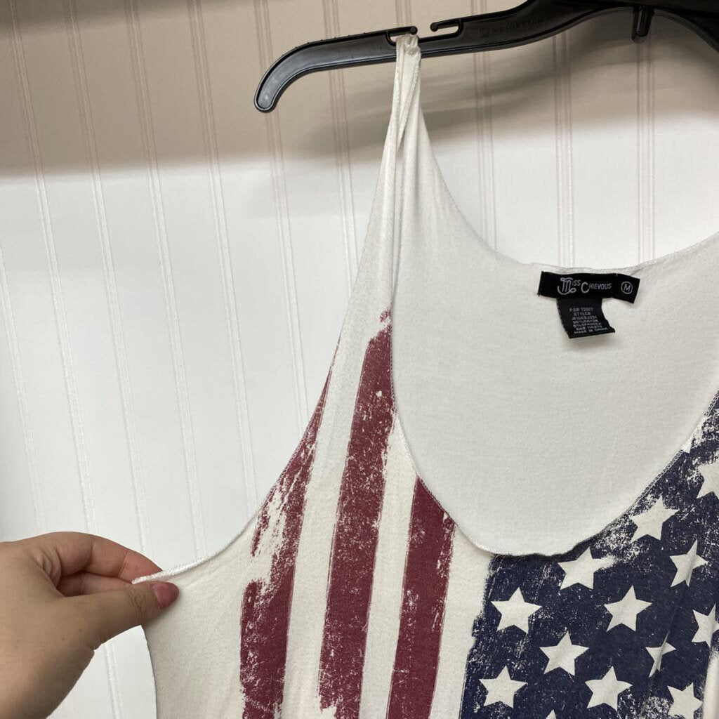 AMERICAN FLAG GRAPHIC TANK TOP