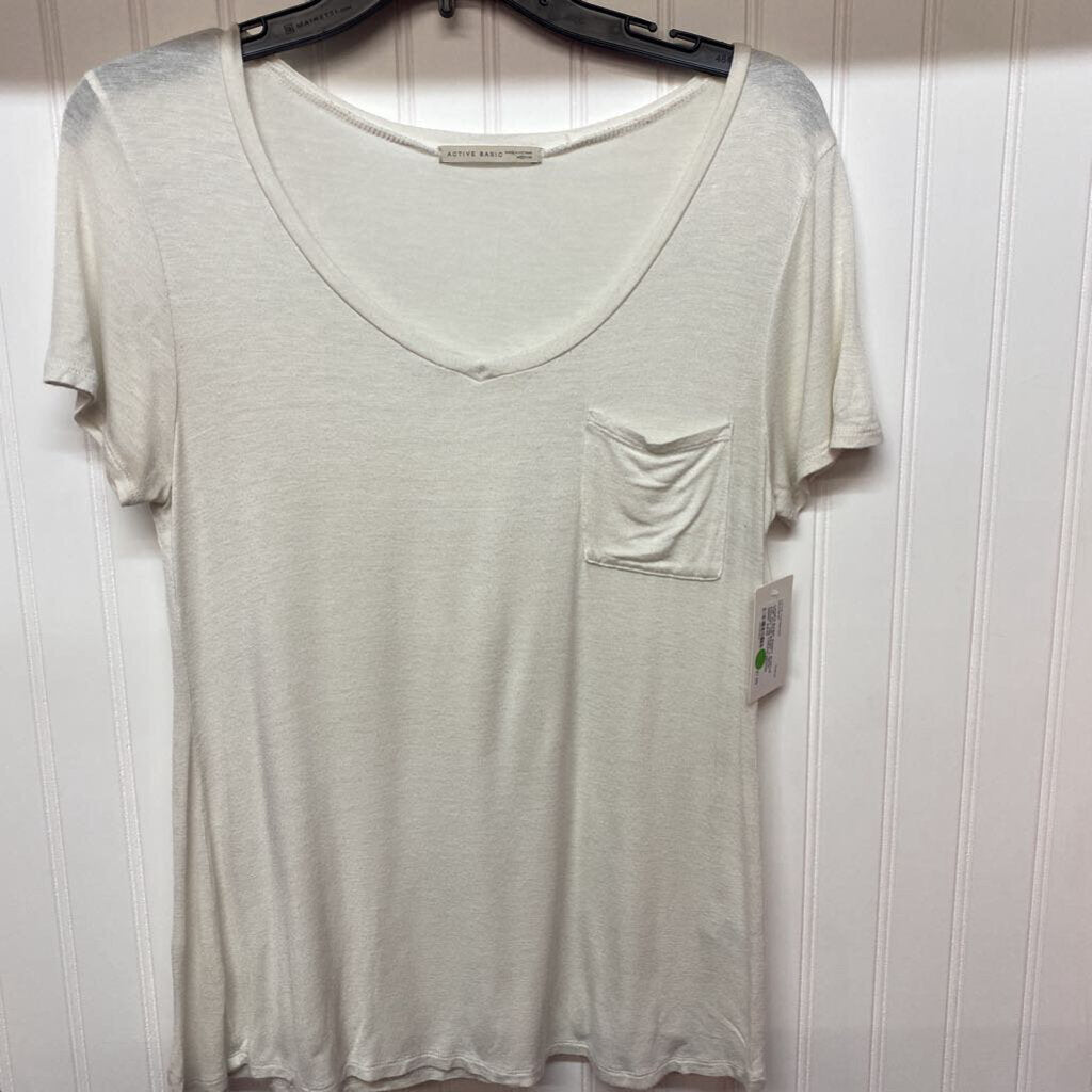 V NECK POCKET TEE