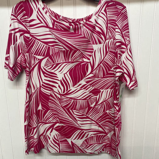 PINK AND WHITE SHORT SLEEVED