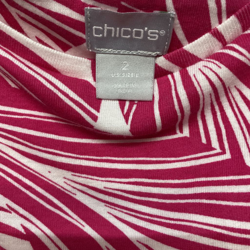 PINK AND WHITE SHORT SLEEVED