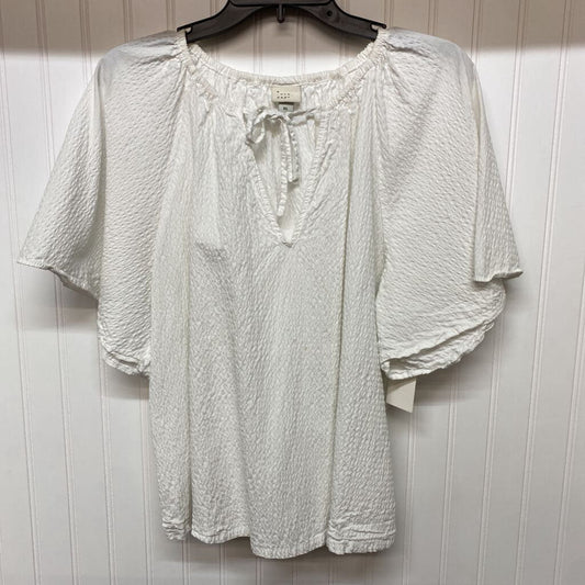 SHORT SLEEVE V NECK BLOUSE