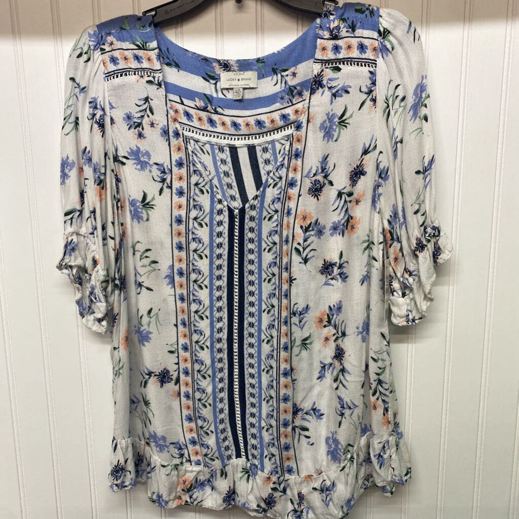 FLORAL SHORT SLEEVED