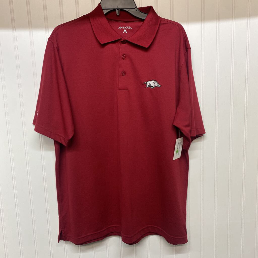 MENS RAZORBACKS POLO SHIRT