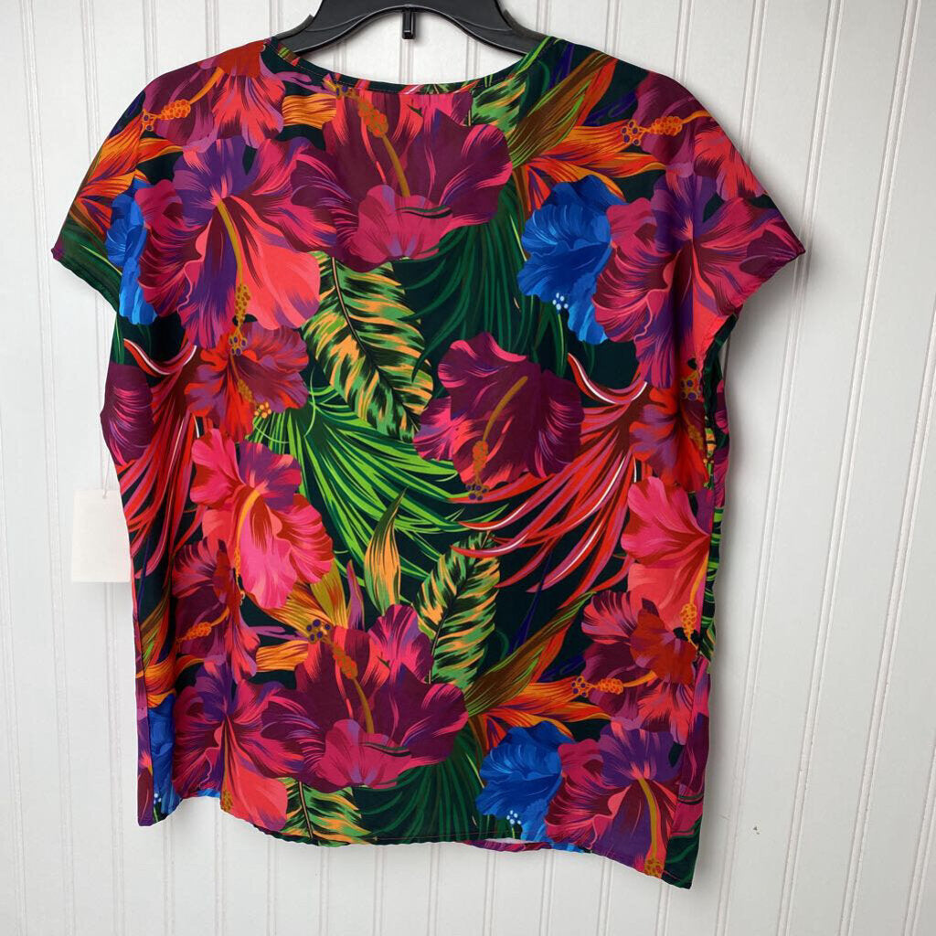 TROPICAL PRINT BLOUSE